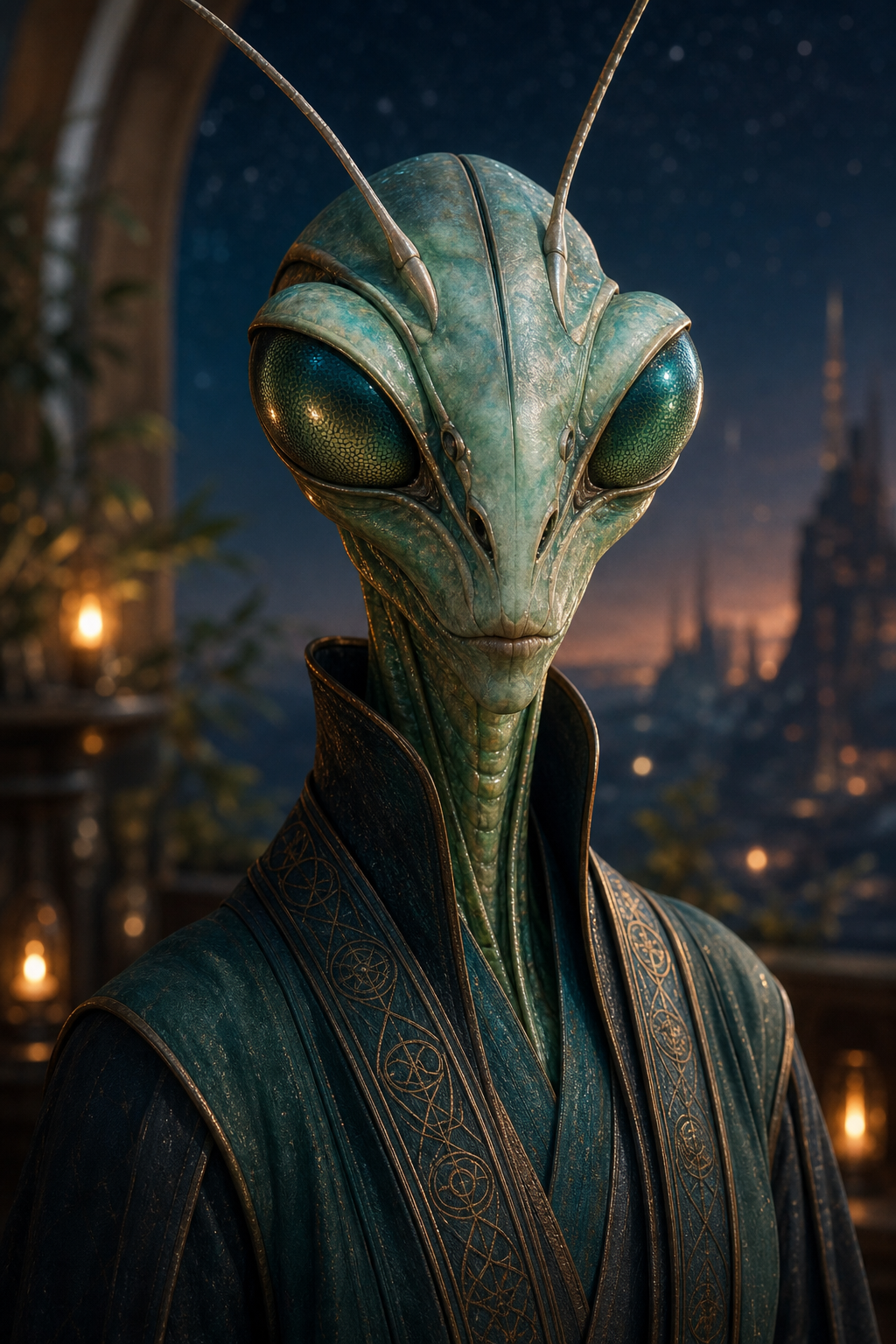 The Scholar alien archetype.